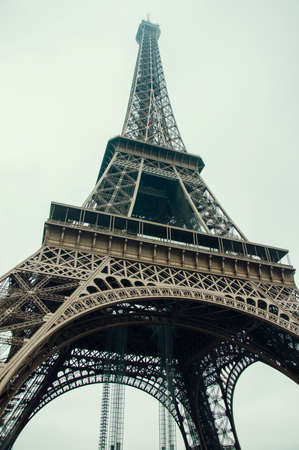 view of the Eiffel Tower in Parisの写真素材