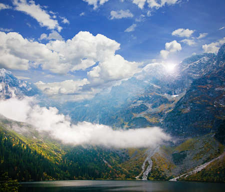Landscape. Lake "Sea Eye" in the Tatra mountainsの写真素材