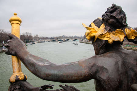 The Pont Alexandre III in Parisの写真素材
