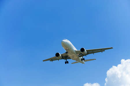 plane rises into the skyの写真素材