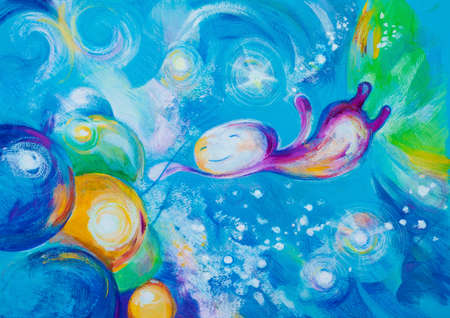 beautiful drawing of a man with ballsの写真素材