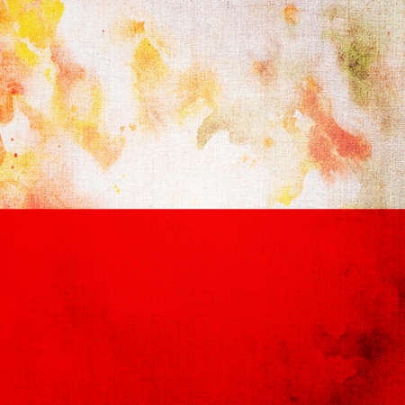 Polish flag in grunge styleの写真素材