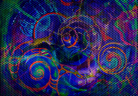 speaker with an abstract patternの写真素材