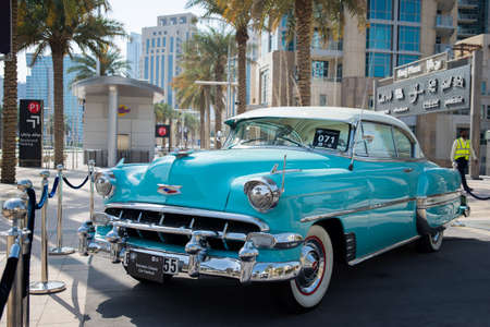 DUBAI, UAE - 3 MARCH, 2014: Emirates classic car festival in Dubai. March  3, 2014 Dubai,  UAE.