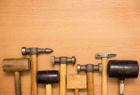 hammers of lean on the wooden backgroundの写真素材