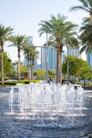 beautiful fountain in the Park Dubaiの写真素材