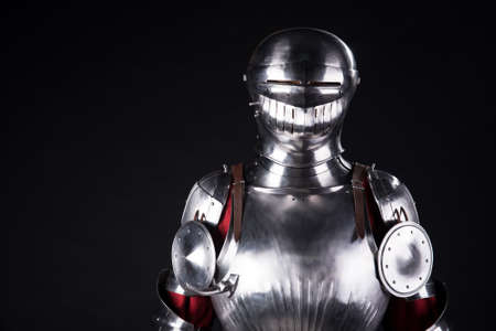Knight in metal armorの写真素材