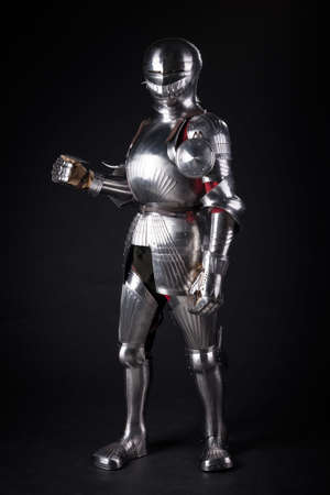 Knight in metal armorの写真素材