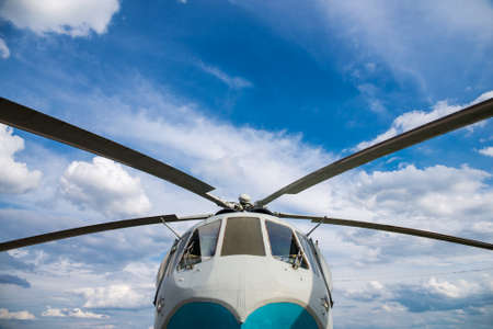 part the helicopter on sky backgroundの写真素材