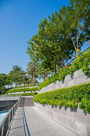 beautiful park in Dubaiの写真素材