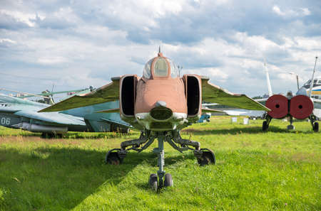 military fighter plane close-upの写真素材