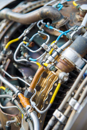 background, part of an airplane engineの写真素材