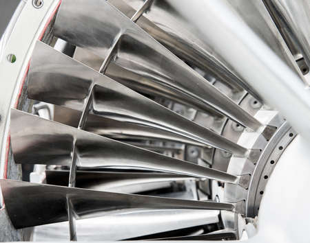 background, part of an airplane engine