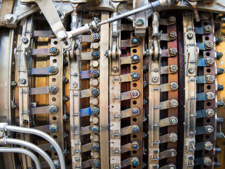 background, part of an airplane engineの写真素材