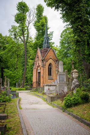 Lychakiv Cemetery in Lvivの写真素材