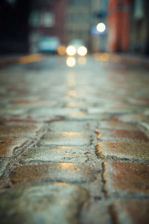 beautiful old streets of Gdanskの写真素材