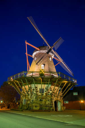 old mill at night in Swedenの写真素材