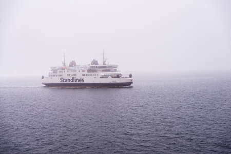 HELSINGBORG, SWEDEN - 30 DECEMBER, 2014: Ferry from Helsingborg to Helsingorのeditorial素材