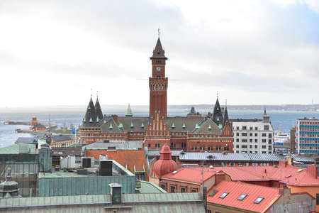 top view of the Helsingborg city center