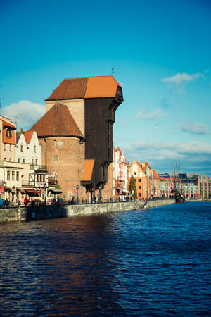 beautiful views of the coast of the old city of Gdansk