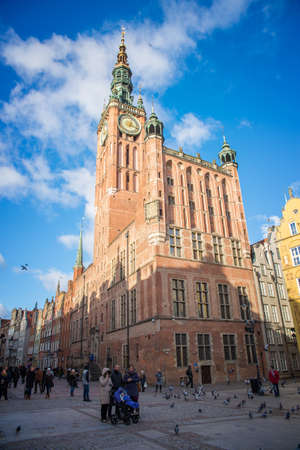 GDANSK, POLAND - 4 JANUARY, 2015: The beautiful architecture of the old town. 4 January 2015,...