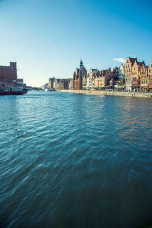 beautiful views of the coast of the old city of Gdansk