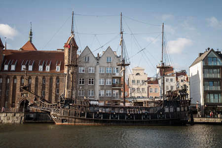 GDANSK, POLAND - 4 JANUARY, 2015: The beautiful architecture of the old town. 4 January 2015,...