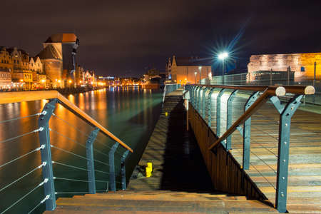 beautiful night streets of Gdansk