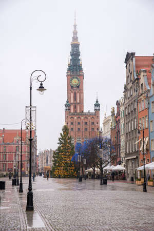 GDANSK, POLAND - 24 DECEMBER 2014: The beautiful architecture of the old town.