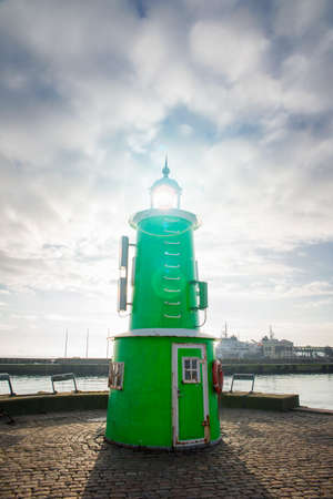 green lighthouse in Helsingor Denmark