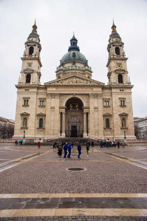 BUDAPEST, HUNGARY - MARCH 13, 2015: St. Stephen's Basilica is a Roman Catholic basilica in Budapest, Hungary. March 13, 2015. Budapest, Hungaryのeditorial素材