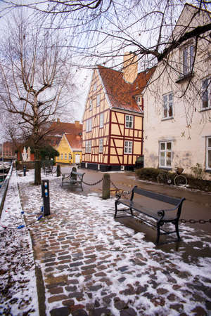 COPENHAGEN, DENMARK - 30 DECEMBER, 2014: Christianshavn is a neighbourhood located in Copenhagen, Denmark. It was founded in the early 17th century by Christian IV. December 30, 2014 Copenhagen, Denmark.のeditorial素材