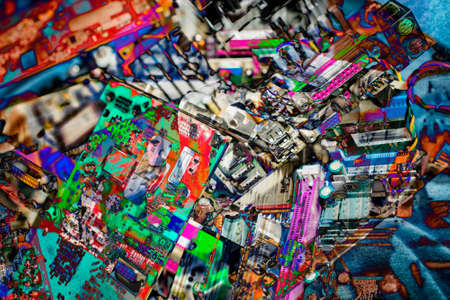 abstract background of chips in grunge styleの写真素材