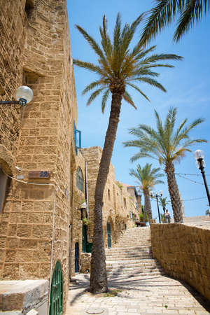 the old port city of Jaffa in Tel Avivの写真素材