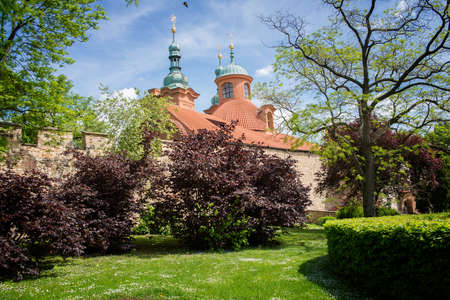 beautiful Petrin garden in Pragueの写真素材