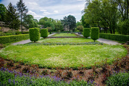 beautiful Petrin garden in Pragueの写真素材