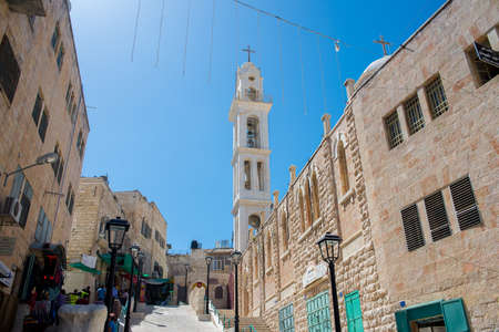 BETHLEHEM, PALESTINE - JUNE 2, 2015: The streets of the old city of Bethlehem. June 2, 2015のeditorial素材