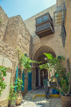 old stone city Jaffa in Tel Avivの写真素材