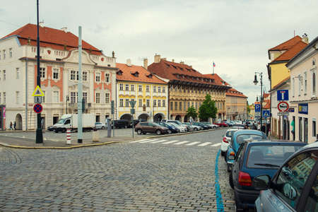 PRAGUE, CZECH REPUBLIC - MAY 6, 2015: Tourists walk through the old townのeditorial素材