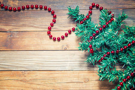 Christmas Background of wooden planksの写真素材