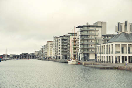 HELSINGBORG, SWEDEN - JANUARY 3, 2015: Sightseeing the port in Helsingborg.  A city in south western Sweden, located in front of the Danish Helsingor. January 3, 2015. Helsingborg, Sweden.のeditorial素材