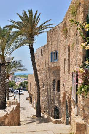 the old port city of Jaffa in Tel Avivの写真素材