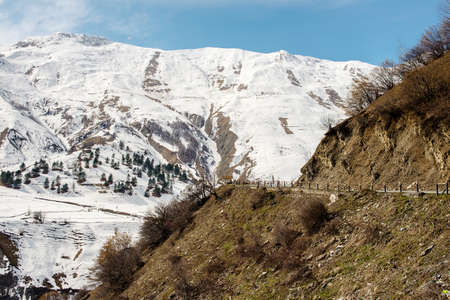 military road to the Caucasian mountains