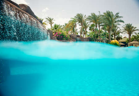 nice view of the swimming poolの写真素材