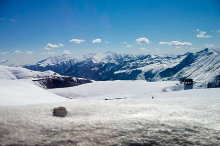 beautiful view of the Caucasus mountains in Georgia