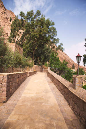 Saint Catherines Monastery  lies on the Sinai Peninsula, at the mouth of a gorge at the foot of...