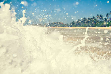 Beautiful wave in the ocean as a backgroundの写真素材