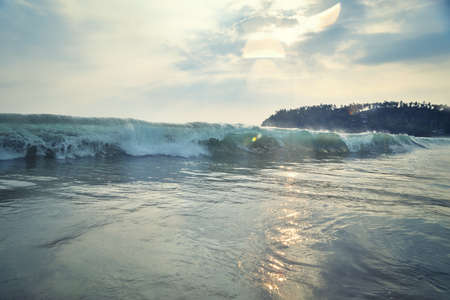 Beautiful wave in the ocean as a backgroundの写真素材