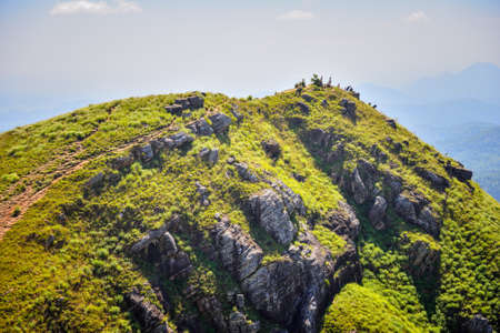 view of the beautiful mountains in Ella, Sri Lankaの写真素材