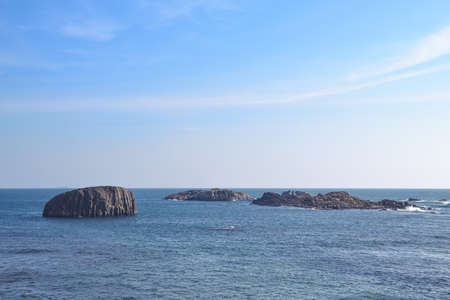 landscape, large stones in the Indian Oceanの写真素材